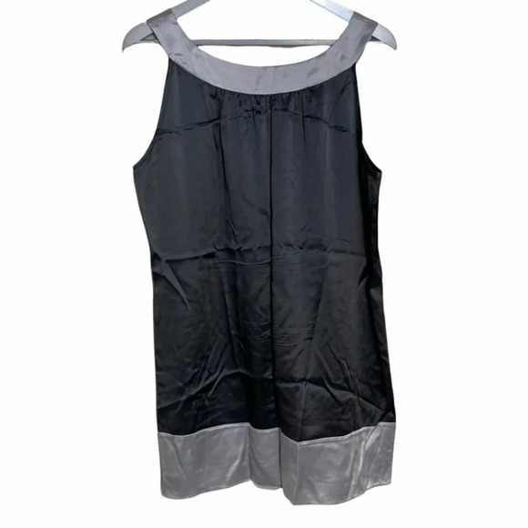 Kenneth Cole Reaction 10 gray black color block silk shift dress - Picture 3 of 4